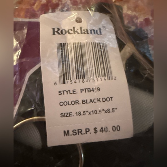 Classic Black and White Polka Dot Duffel Bag - Picture 7 of 7